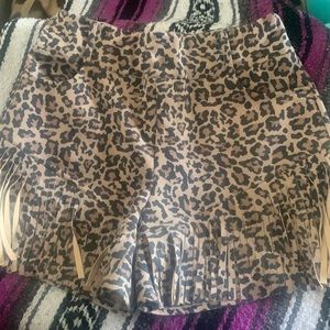 NWOT Crazy Train Fringe Shorts XL